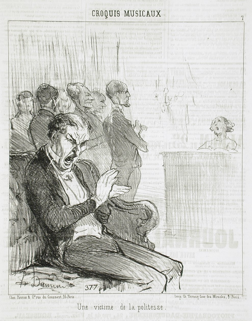 Una víctima de la cortesía de Honoré Daumier