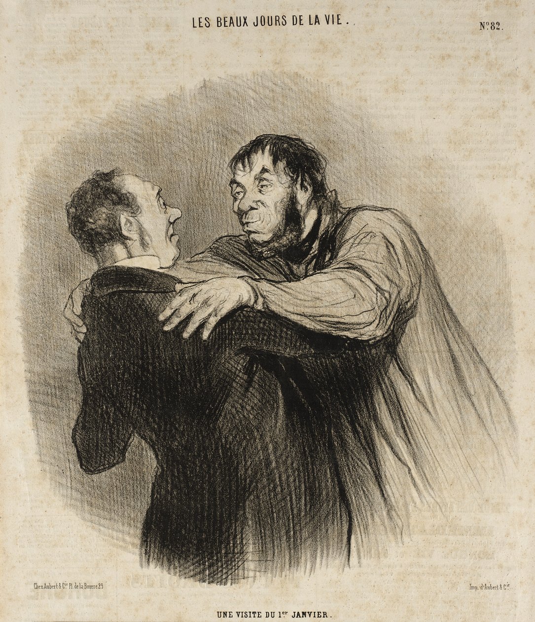 Una visita el 1 de enero de Honoré Daumier