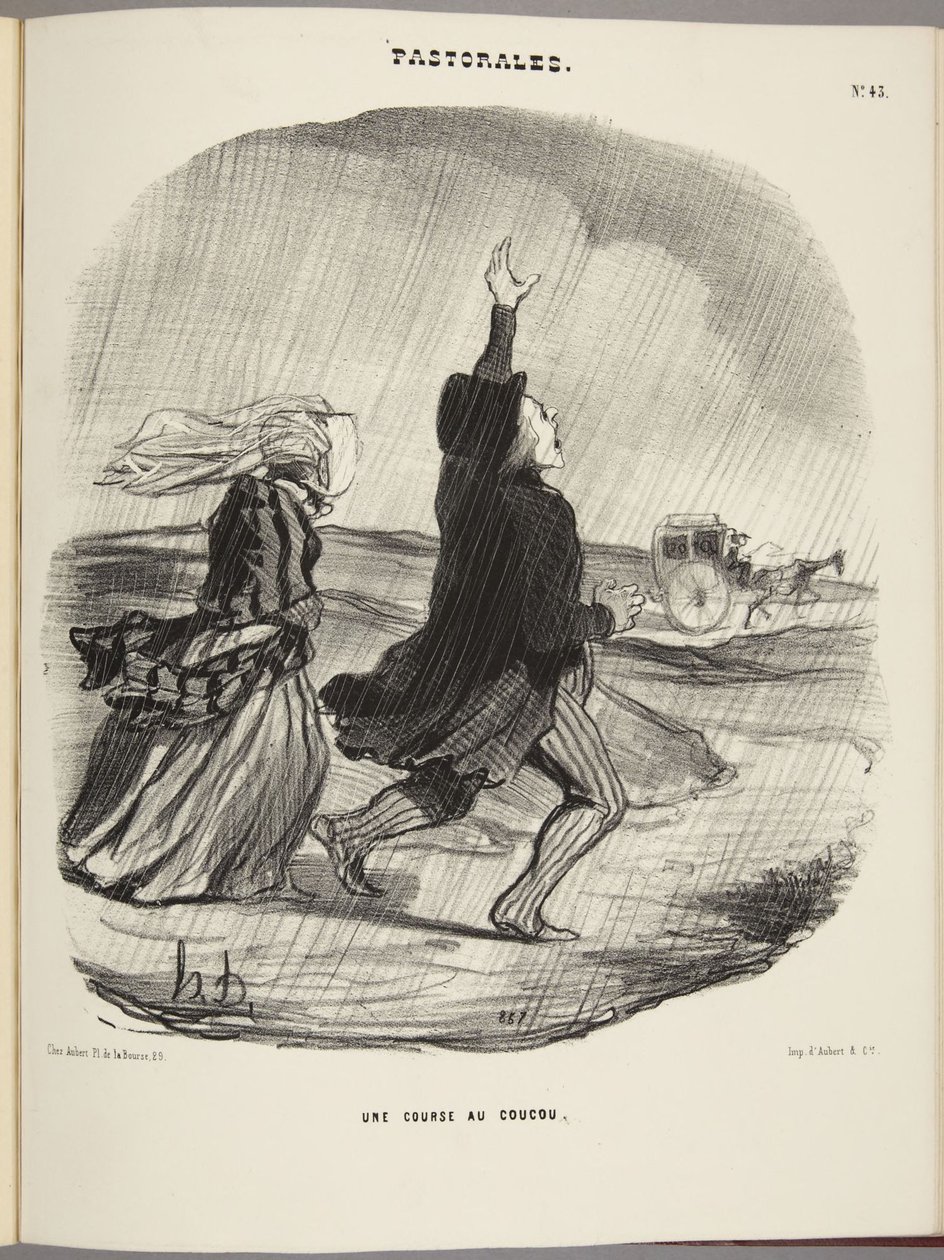 Una carrera del cuco de Honoré Daumier