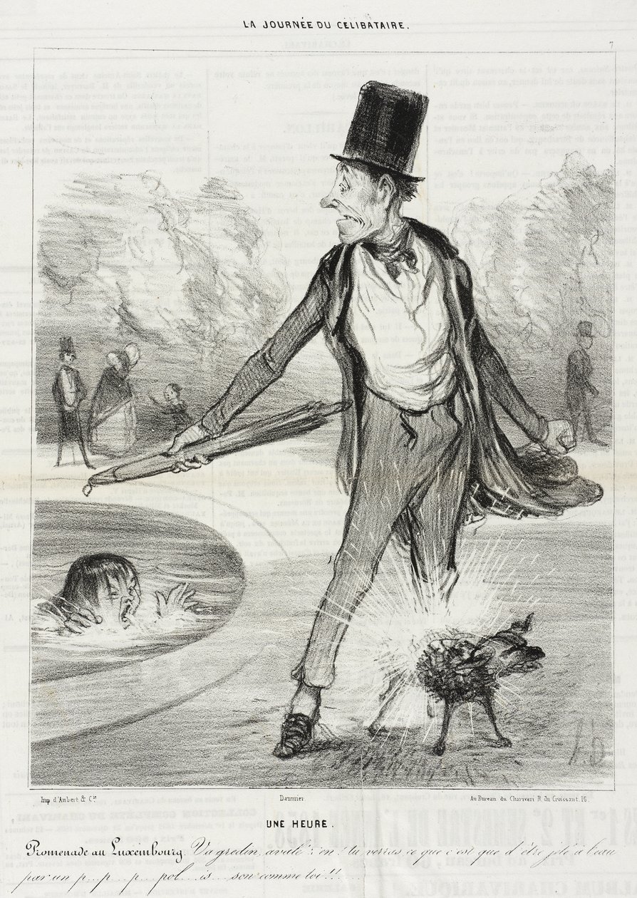 Una hora - Paseo por el Jardín de Luxemburgo de Honoré Daumier