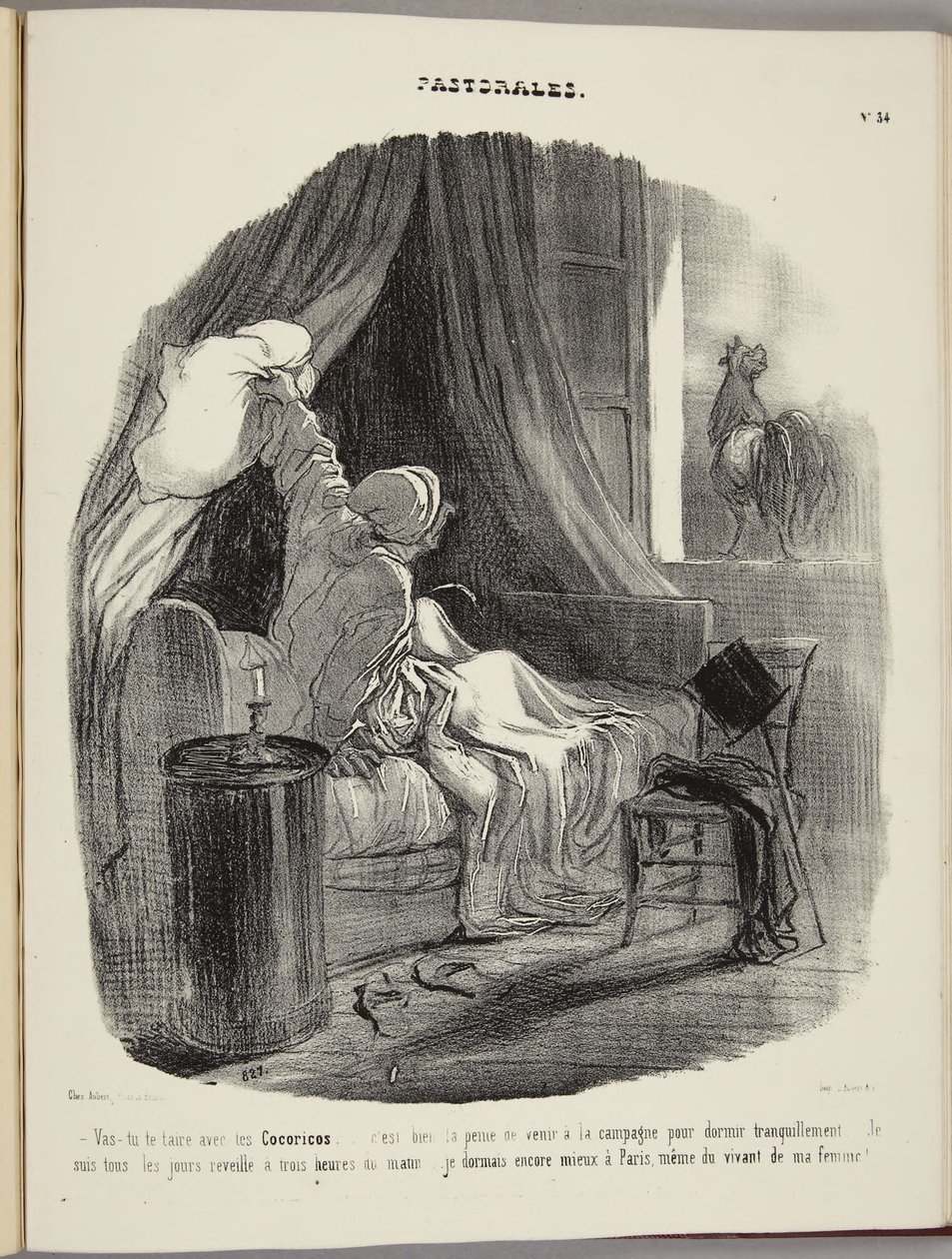 ¿Te vas a callar con tus quiquiriquís?... de Honoré Daumier