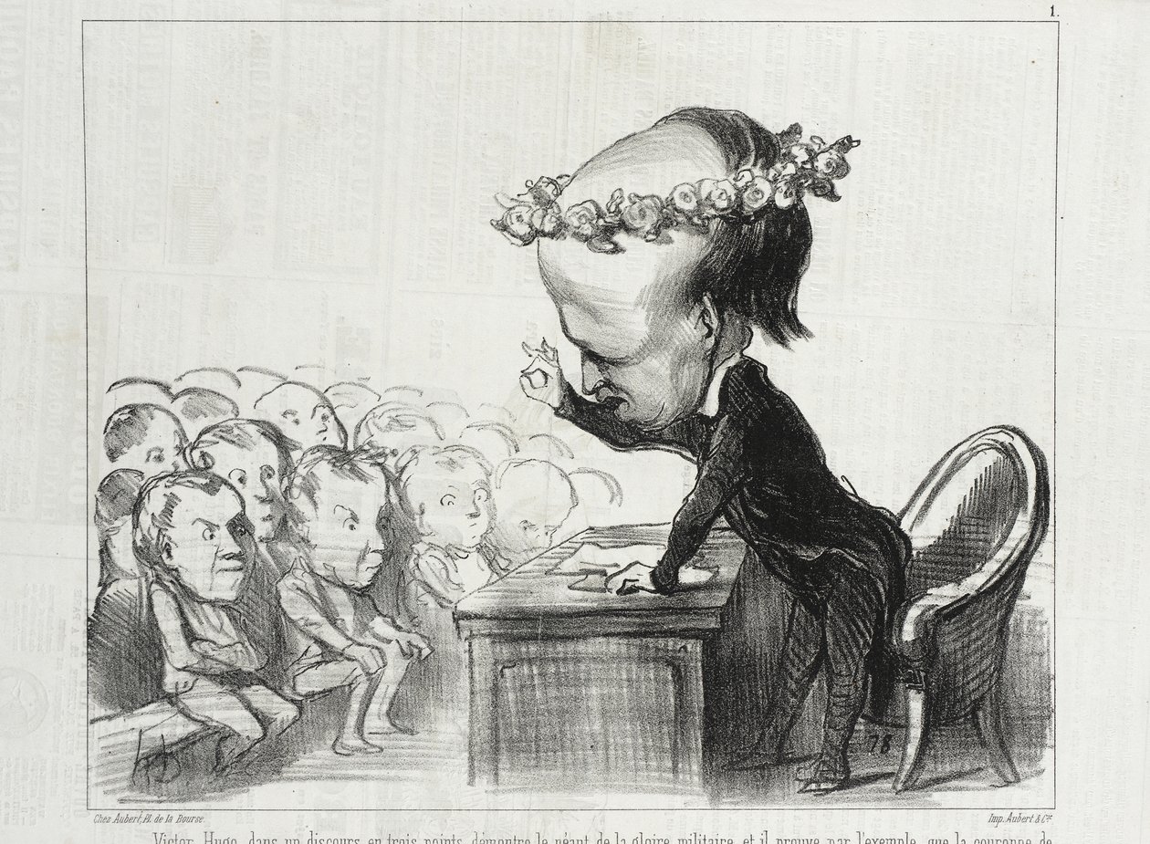 Victor Hugo en un discurso en tres puntos... de Honoré Daumier