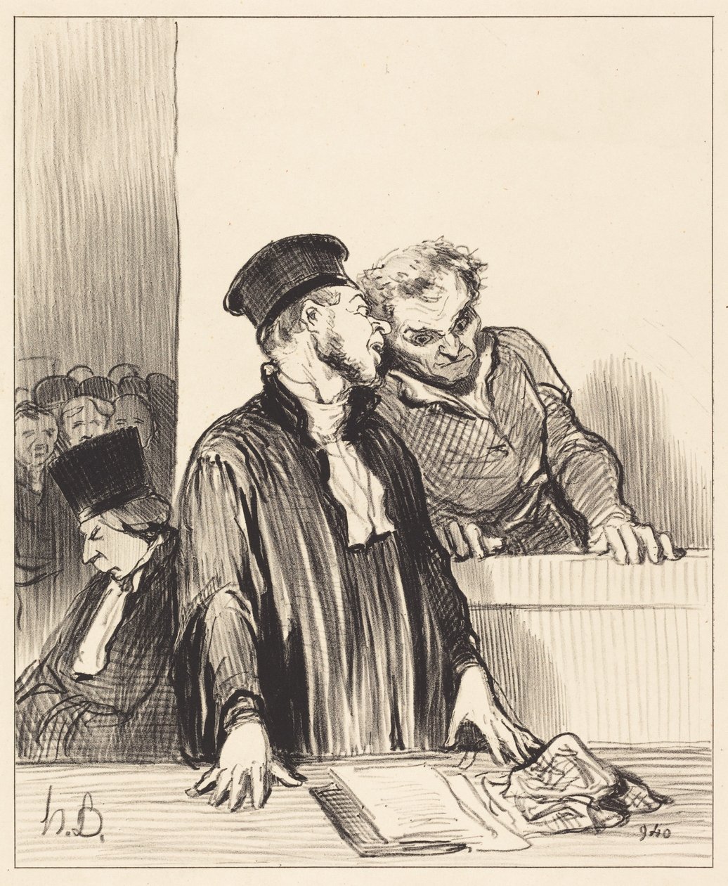 Ahí está la Fiscalía diciéndote cosas... desagradables... de Honoré Daumier