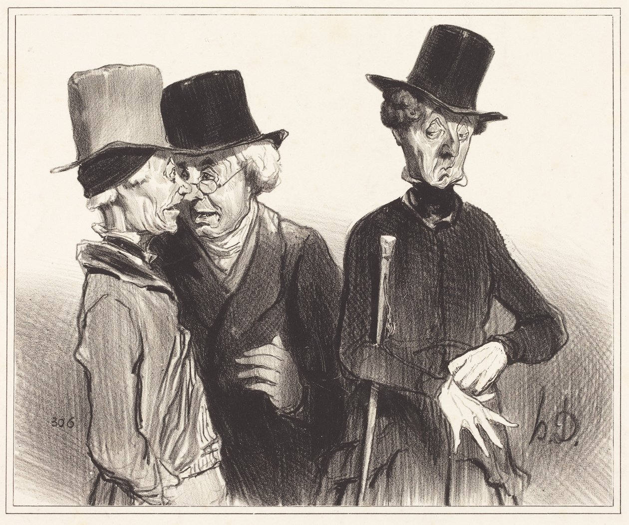 ¡Ahí está! Tú te has convertido en rentista, yo en médico, él... de Honoré Daumier