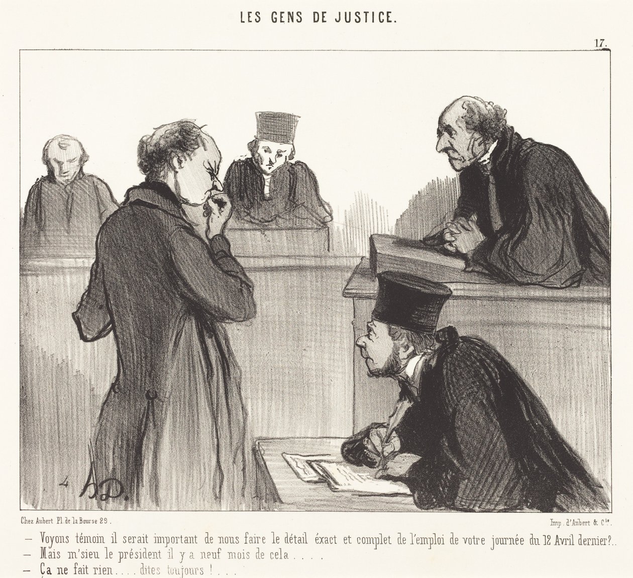 Veamos testigo, sería importante... de Honoré Daumier