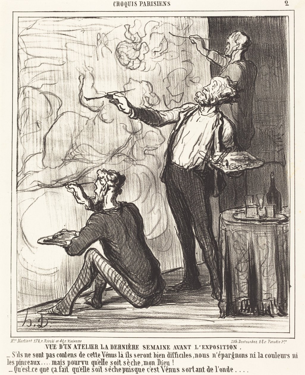 Vista de un taller... antes de la exposición de Honoré Daumier