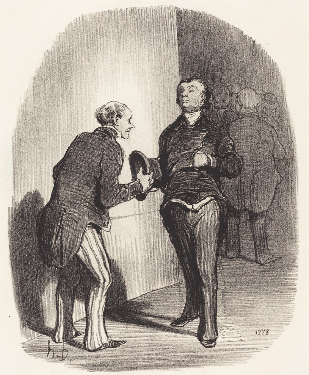 Vista de una antesala ministerial... de Honoré Daumier