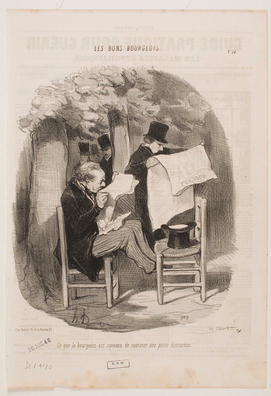 Lo que la burguesía llama una ligera distracción. de Honoré Daumier