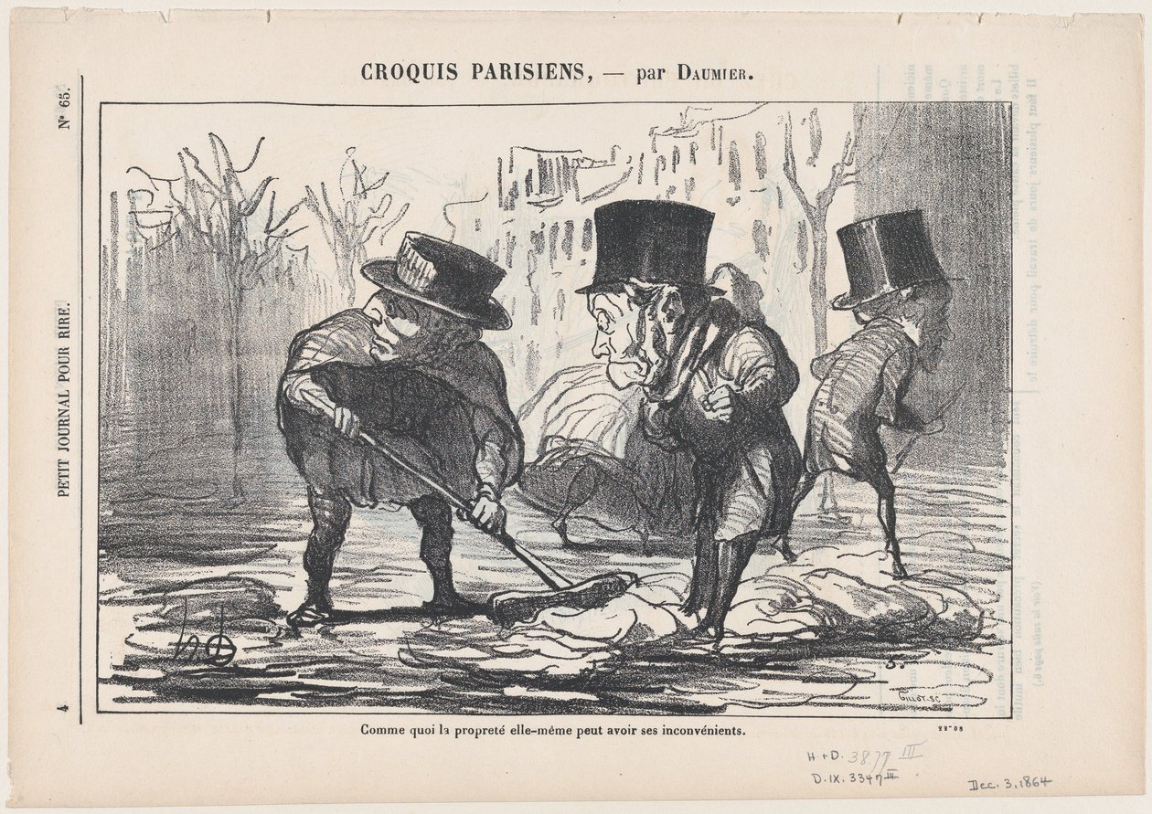 Lo que demuestra que incluso la limpieza puede ser peligrosa, de «Apuntes parisinos» de Honoré Daumier