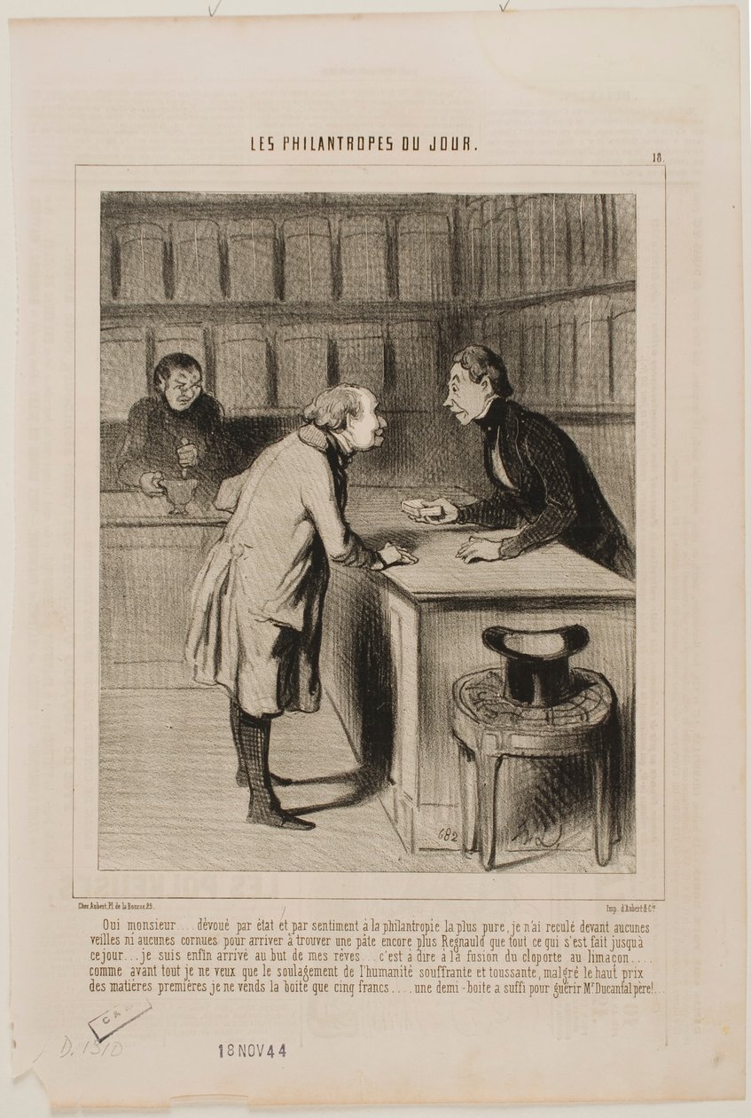 Sí, Monsieur, plenamente dedicado al Estado y a mi destino filantrópico… de Honoré Daumier