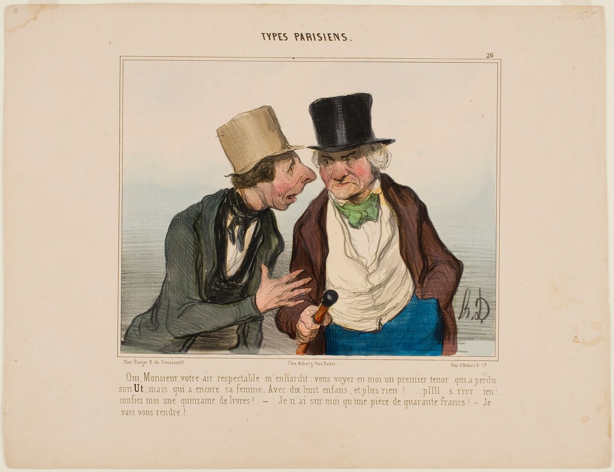 Sí, señor, su aspecto respetable me hace más audaz de Honoré Daumier