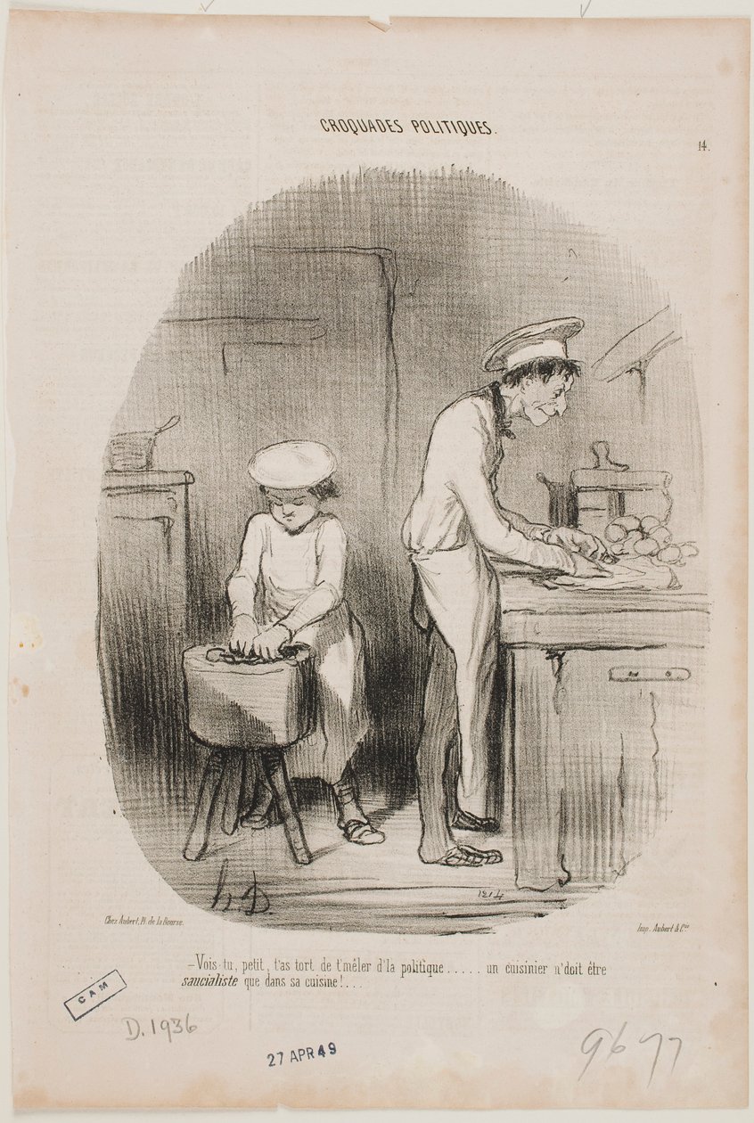 Verás, jovencito, no deberías meterte en política. de Honoré Daumier