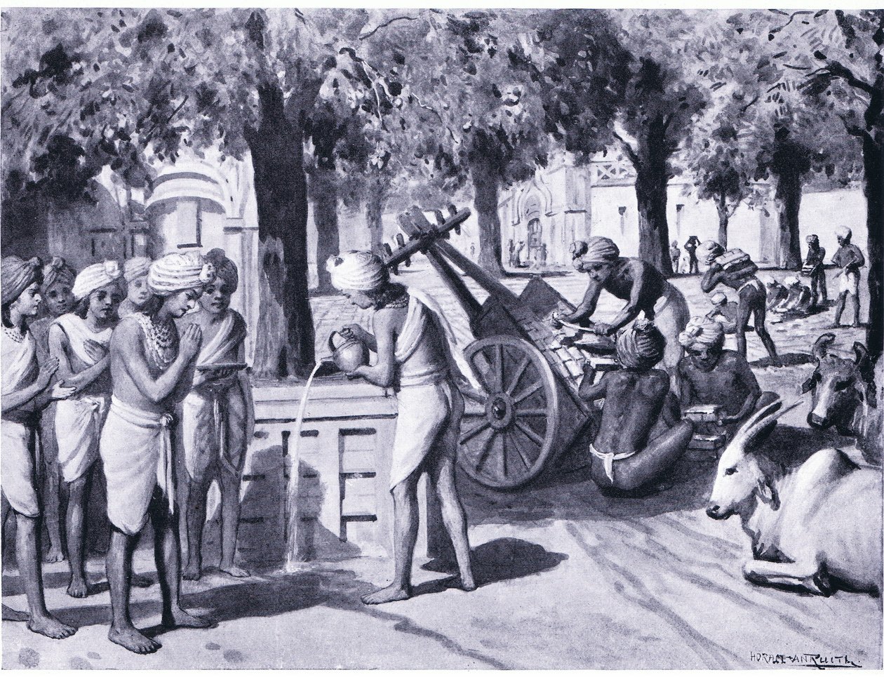 El gran acto de caridad de Anathpindaka 483 a.C. de Horace van Ruith