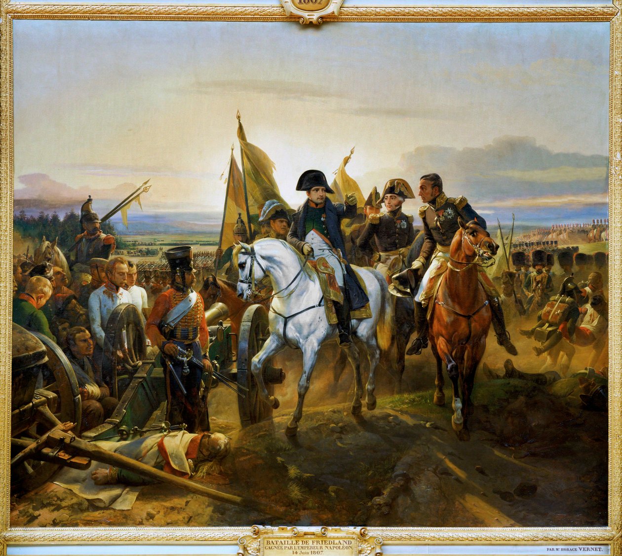 Batalla de Friedland ganada por el emperador Napoleón I el 14 de junio de 1807 ... de Horace (after) Vernet