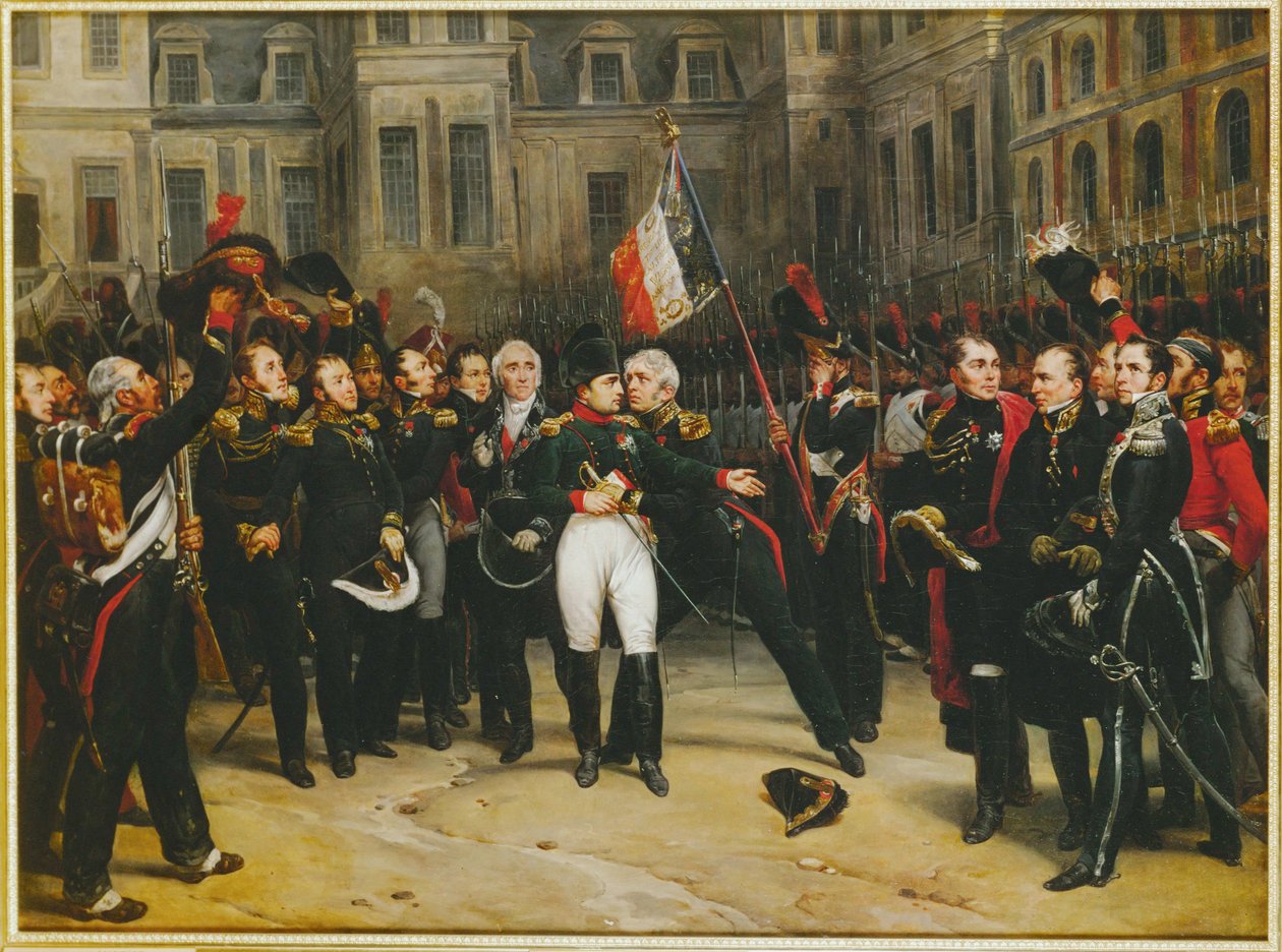Napoleón se despide de la Guardia Imperial en Fontainebleau ... de Horace (after) Vernet