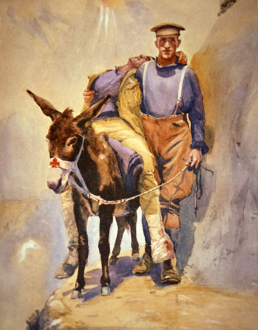 John Simpson Kirkpatrick del 3º Ambulancia de Campo Australiana que con su burro rescató a soldados heridos en Gallipoli en 1915 de Horace Moore Jones