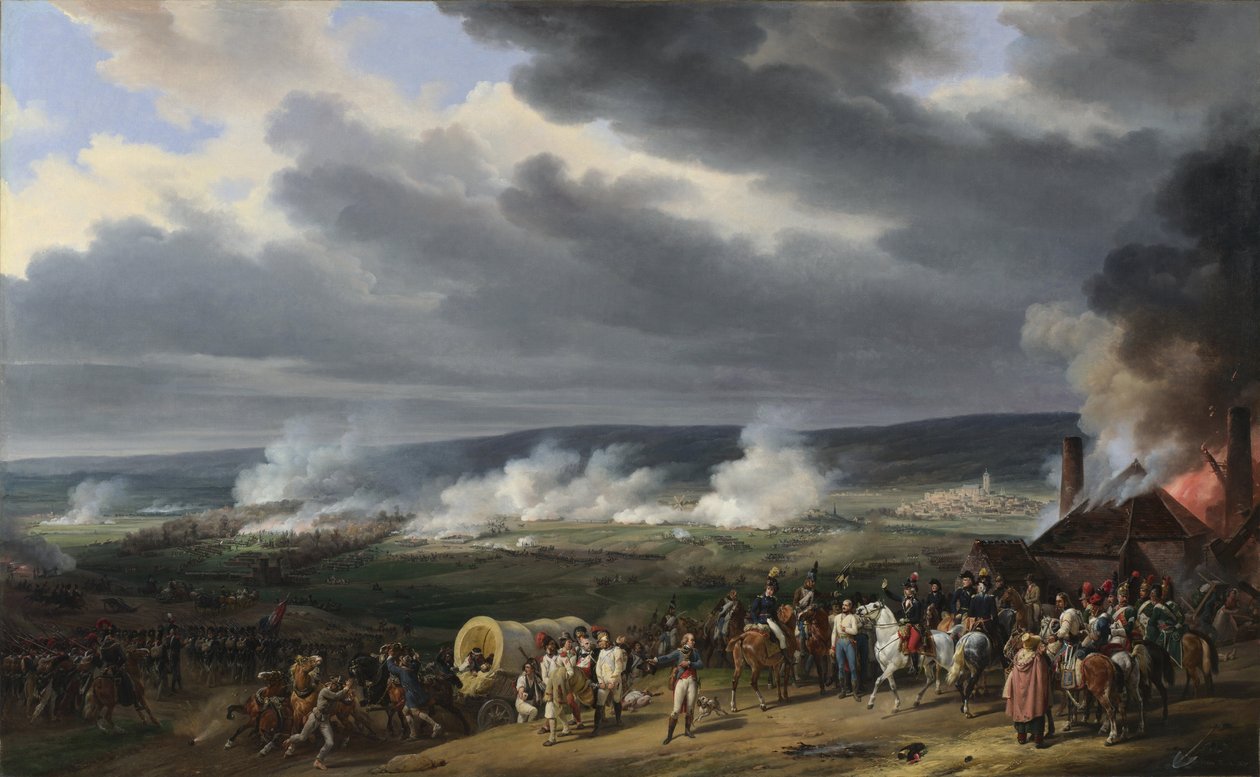 Batalla de Jemappes (Jemmapes) el 6 de noviembre de 1792 entre Austria y Francia (Victoria de los franceses, comandos del general Charles Francois Dumouriez (1739-1823). Pintura de Emile Jean Horace Vernet (1789-1863) de Emile Jean Horace Vernet