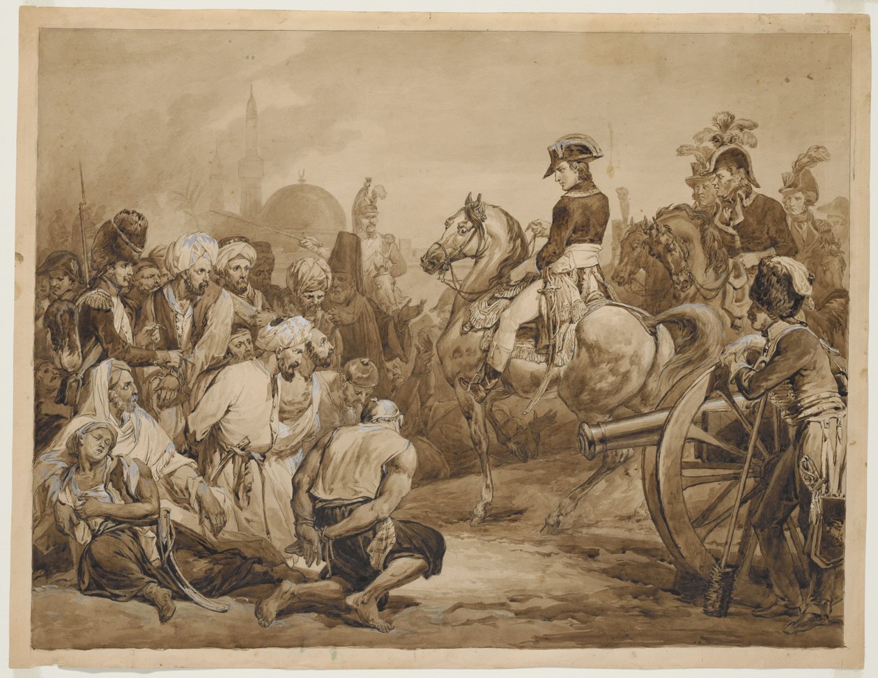 Bonaparte concede clemencia a los rebeldes de El Cairo de Horace Vernet
