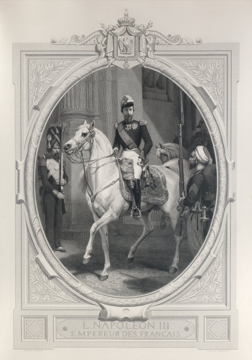 Retrato ecuestre de Napoleón 3 de Horace Vernet