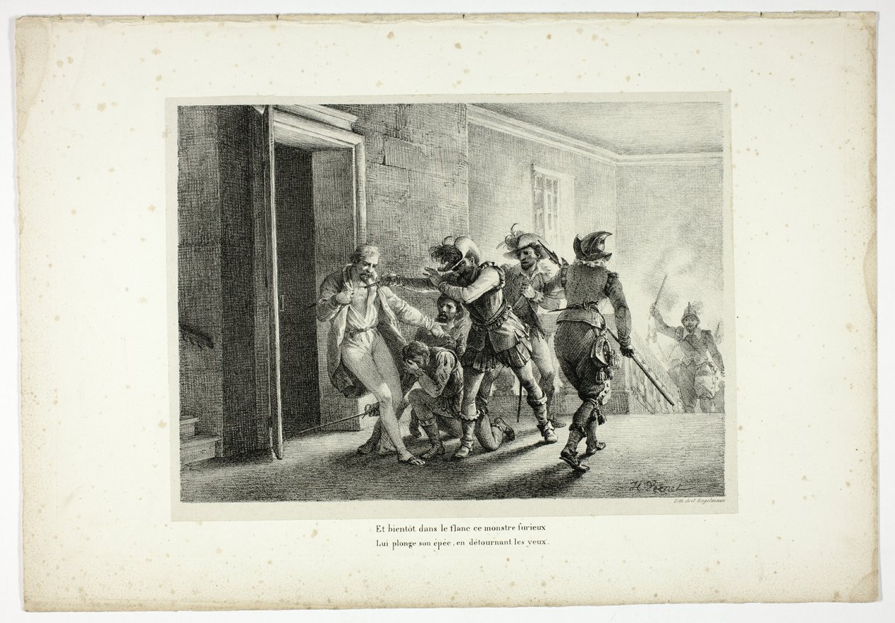Y pronto este monstruo furioso en el costado... de Horace Vernet
