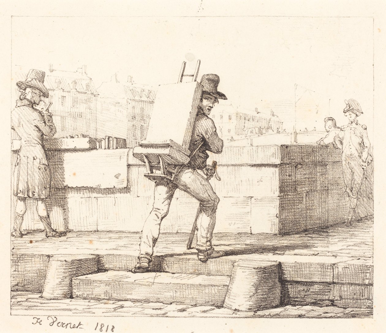 Frontispicio de la carpeta «Croquis litográficos de H. Vernet» de Horace Vernet