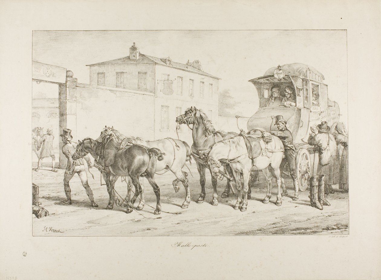 Carruaje de correo de Emile Jean Horace Vernet