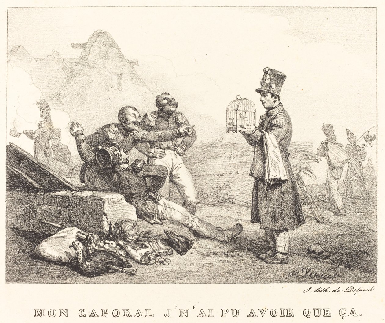 Mi cabo, no pude tener más que esto de Emile Jean Horace Vernet