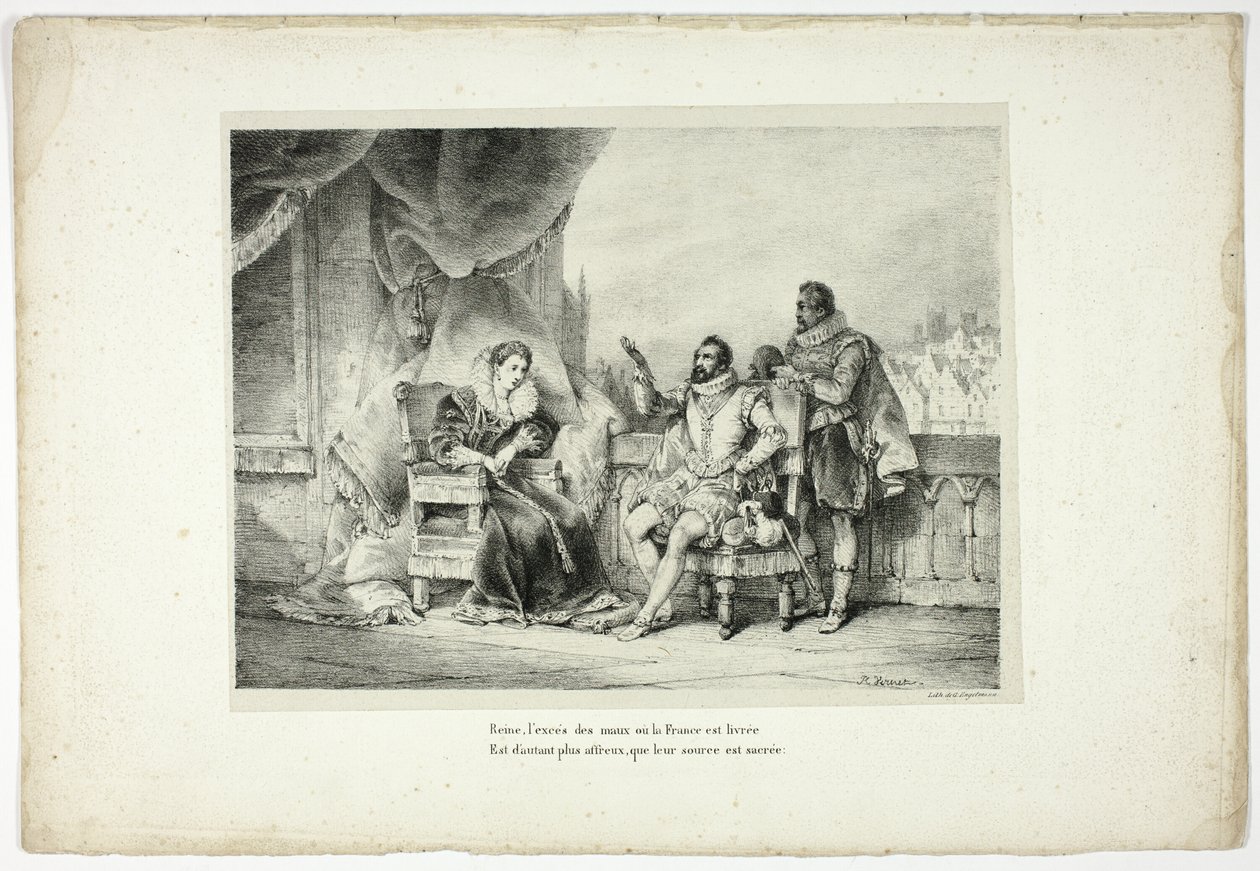 Reina, el exceso de los males a los que Francia está sometida... de Horace Vernet