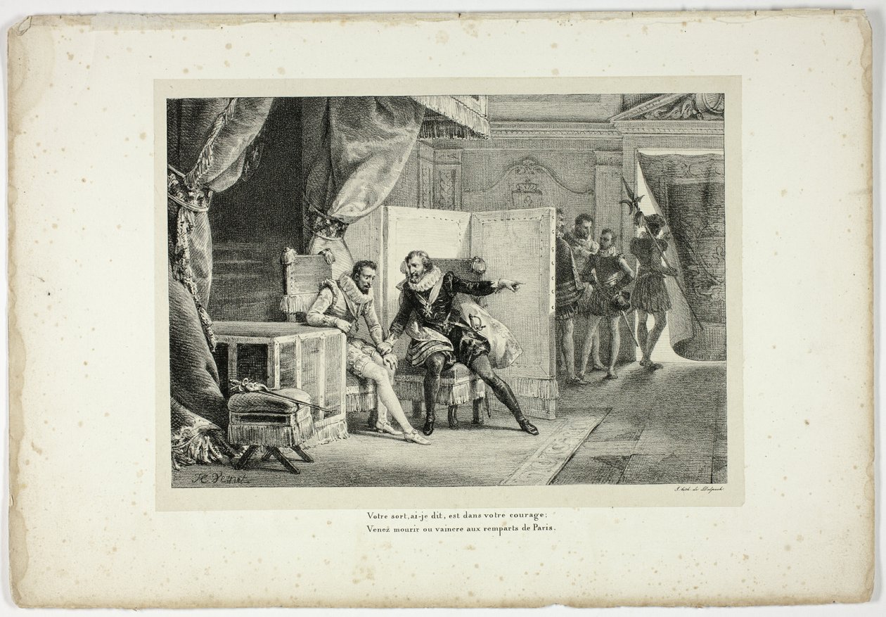 Tu destino", dije, "está en tu coraje... de Horace Vernet