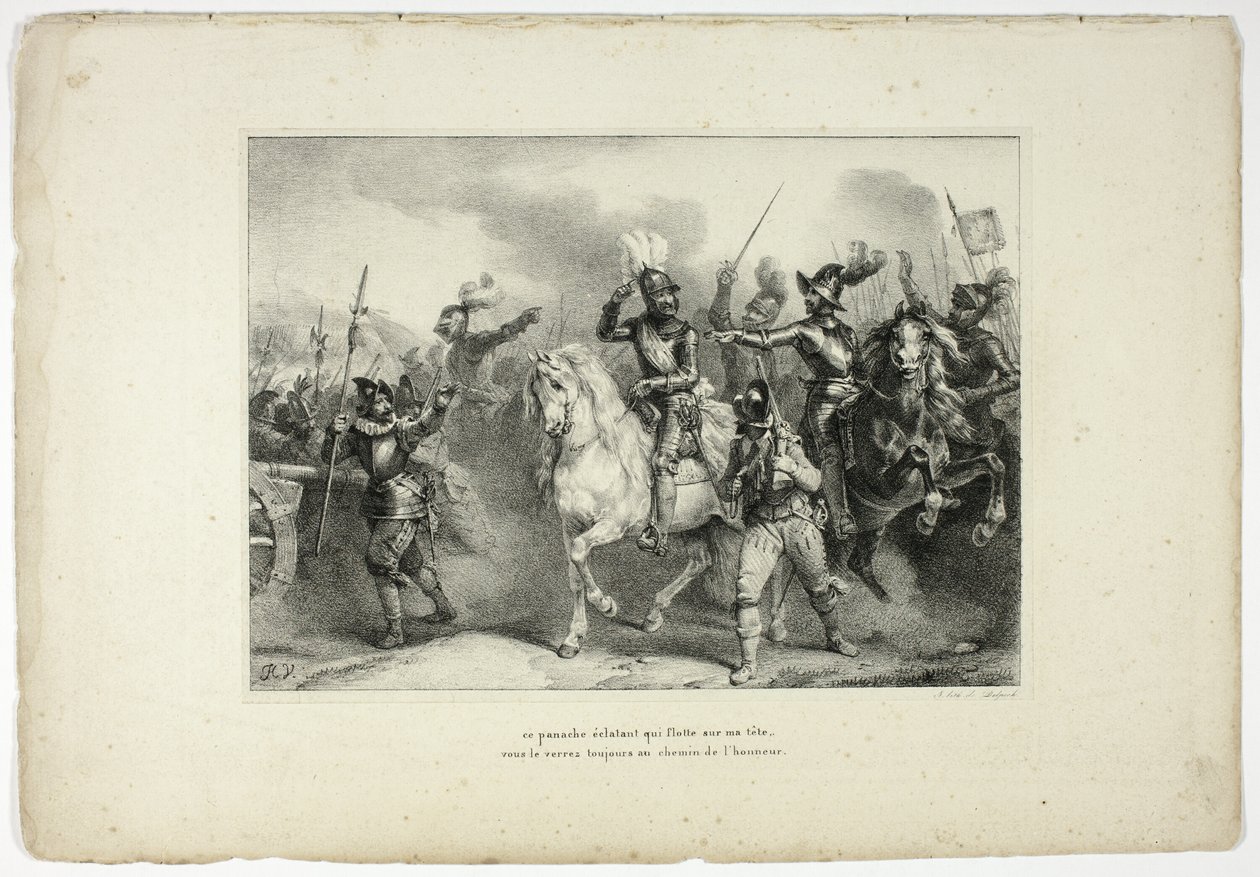 este deslumbrante penacho flotando sobre mi cabeza... de Horace Vernet