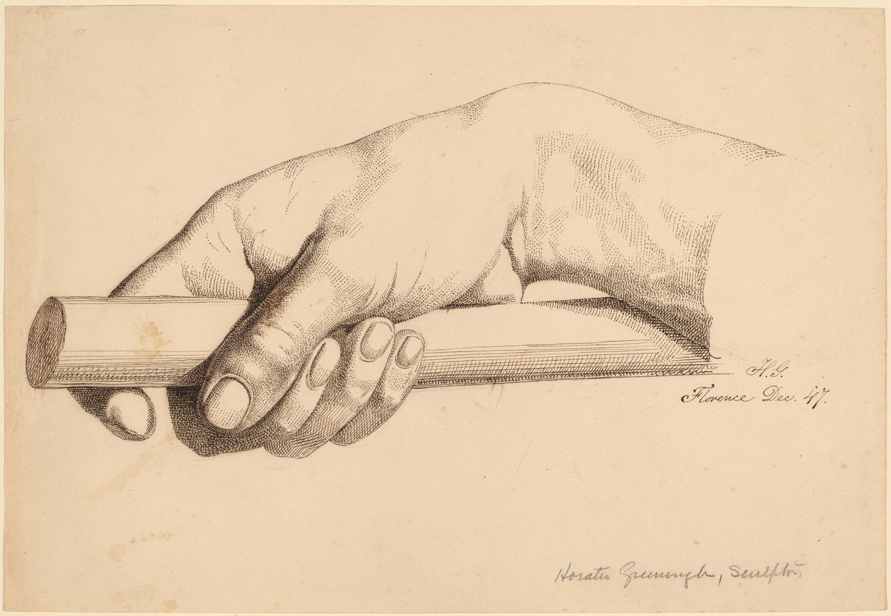 Mano derecha sosteniendo una varilla corta de Horatio Greenough