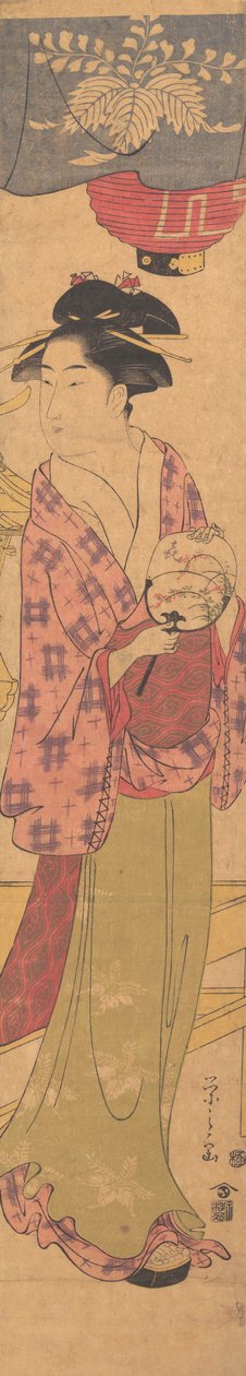 Una niña con un abanico de Hosoda Eishi