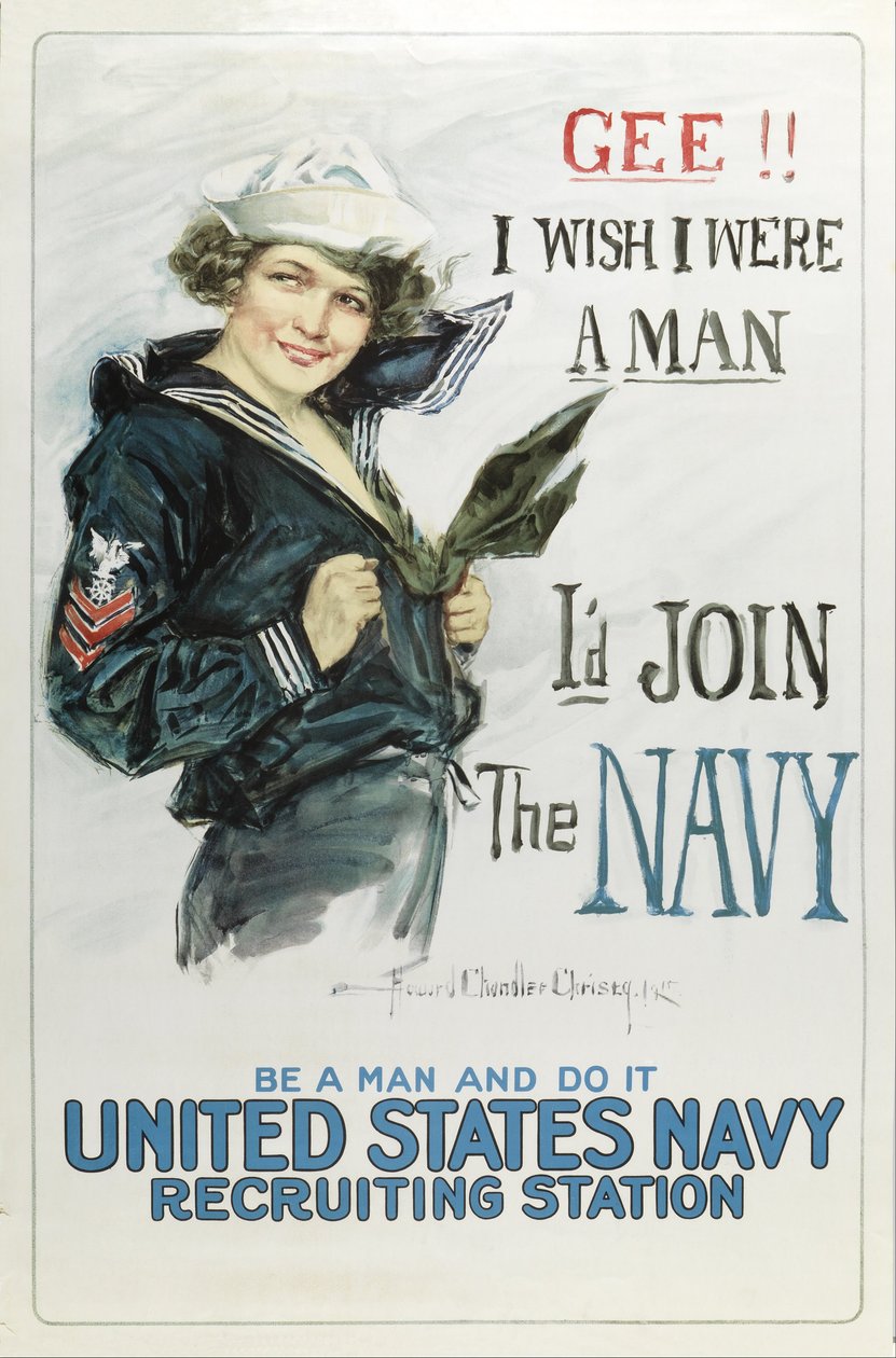 Ojalá fuera un Hombre, Me Uniría a la Marina de Howard Chandler Christy