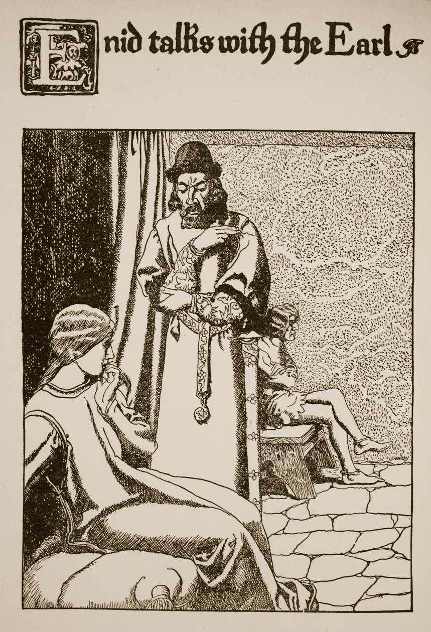 Enid habla con el Conde, ilustración de 