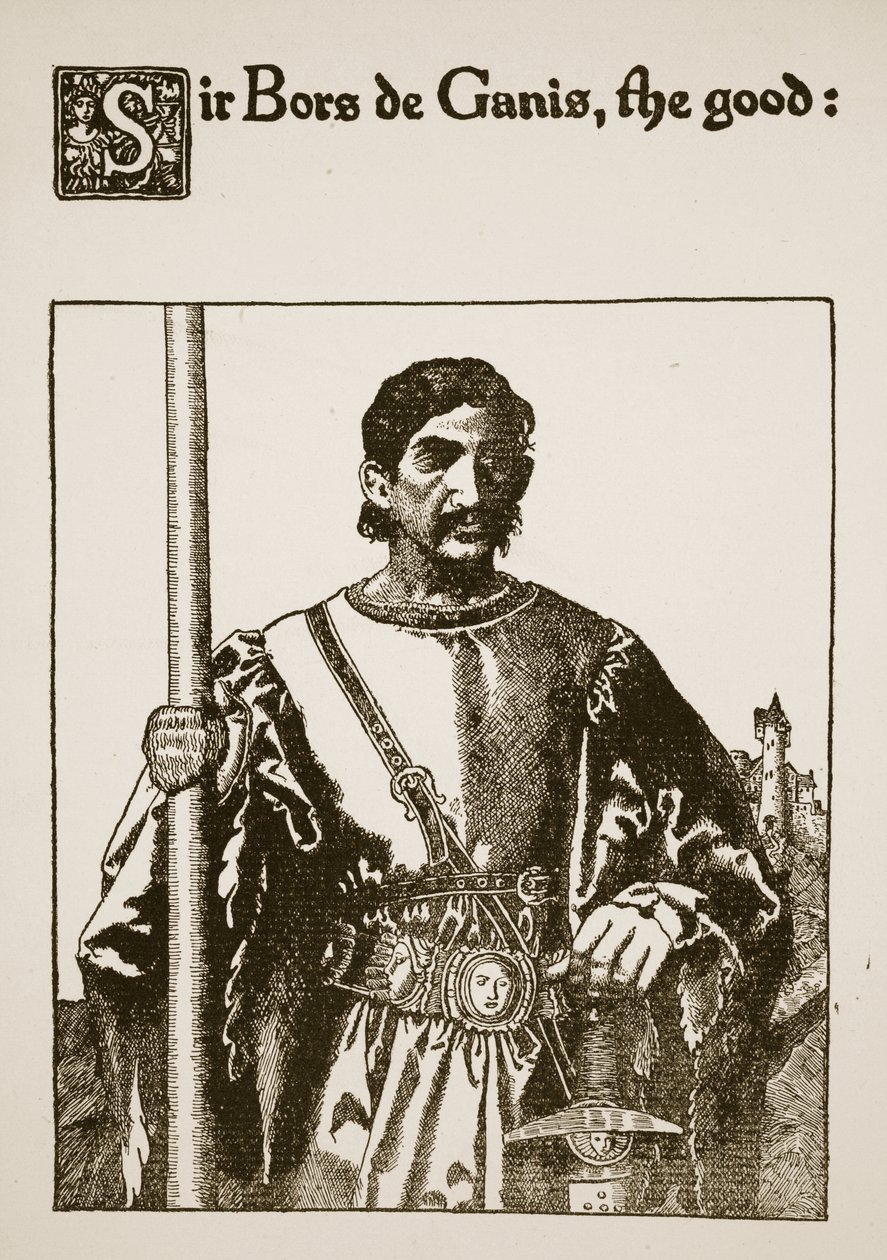 Sir Bors de Ganis, el bueno, ilustración de 