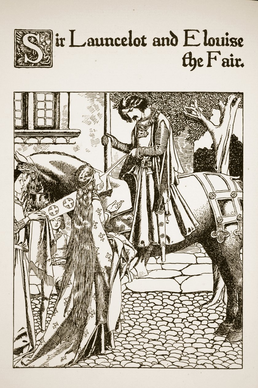 Sir Launcelot y Eloísa la Bella, ilustración de 