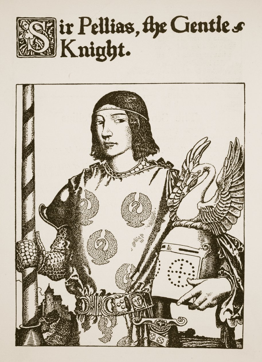 Sir Pellias, el caballero gentil, ilustración de 
