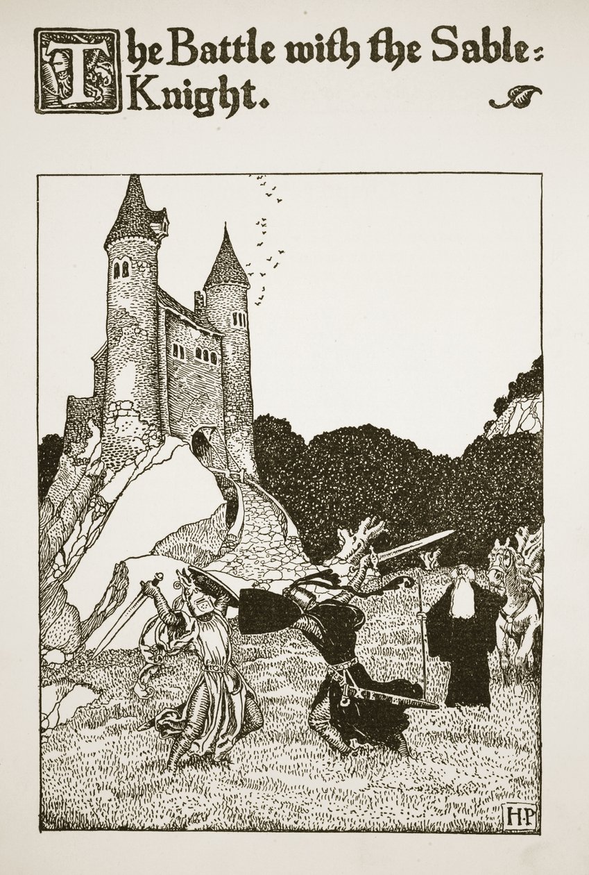 La batalla con el Caballero Sable, ilustración de 