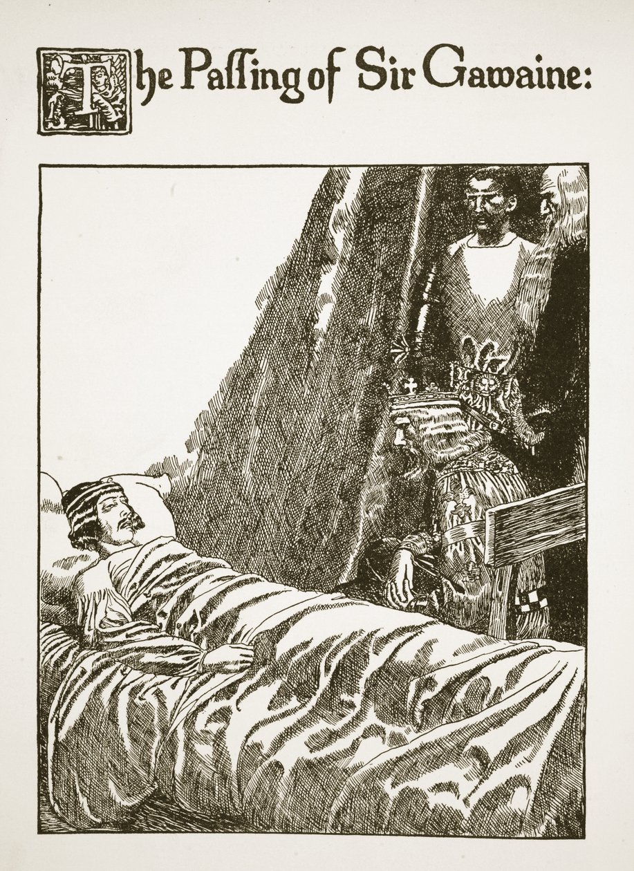 El paso de Sir Gawaine, ilustración de 