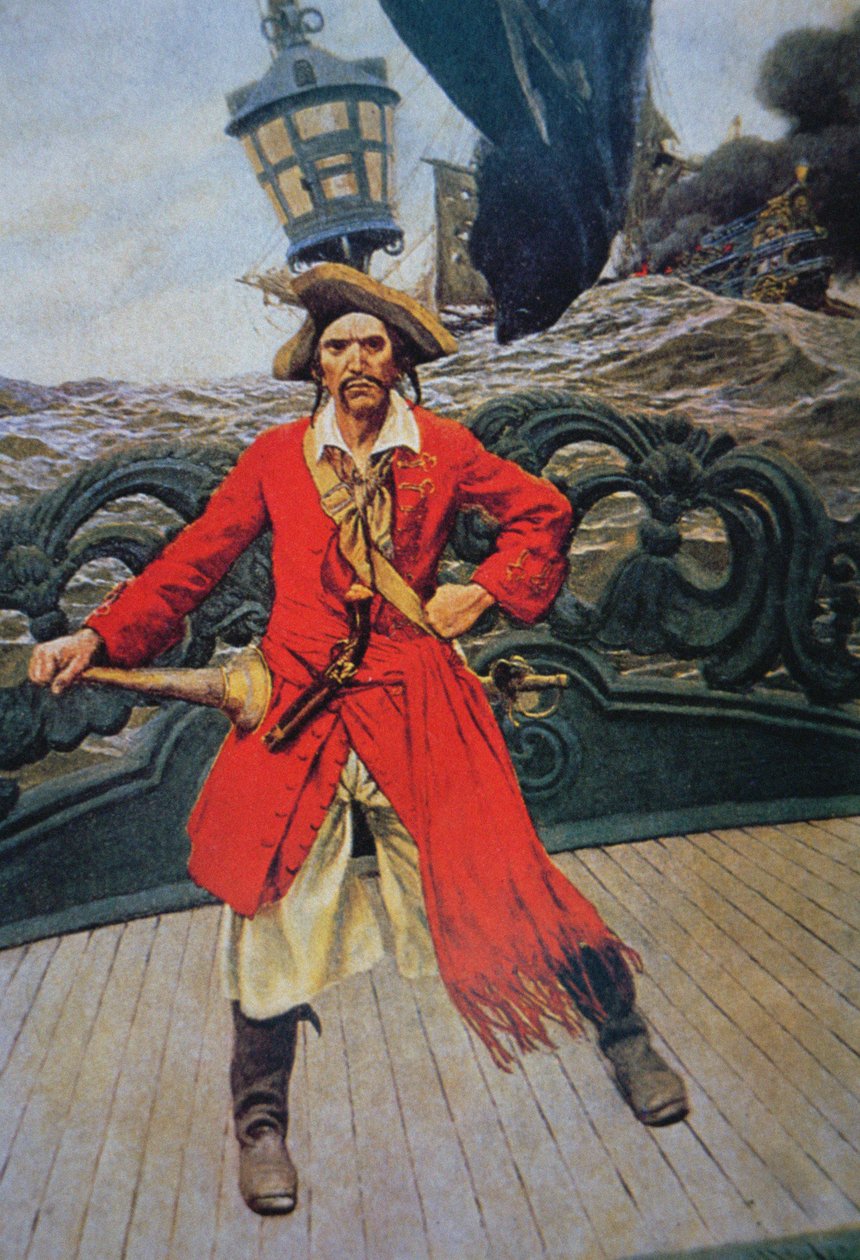 Un jefe pirata de Howard (after) Pyle