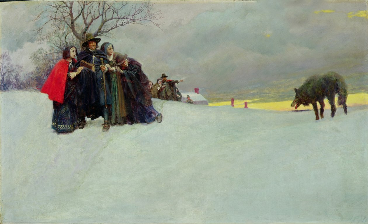 No se había visto un lobo en Salem durante treinta años de Howard Pyle