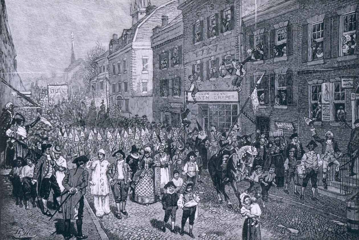Carnaval en Filadelfia, ilustración de 
