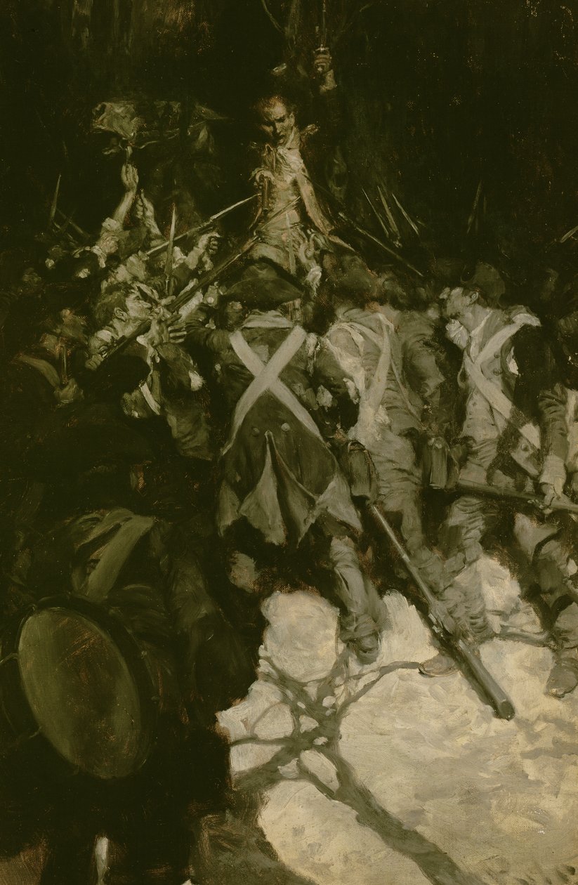 General Wayne Endeavoring to Quell the Mutiny of the Pennsylvania Regiments at Morristown, N.J. 1781, de "The United States Army" de Francis V. Greene, publicado en Scribner