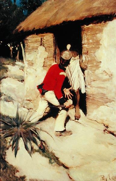Si te vuelvo a pillar aquí necesitarás que alguien te cosa", de "Simbad en Burrator", de Arthur Quiller-Couch (1863-1944), publicado en Scribner