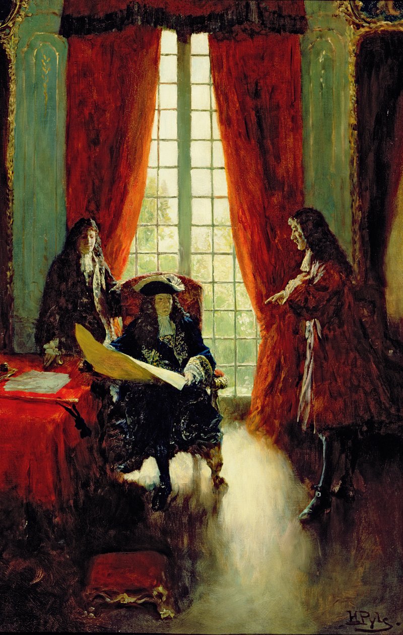 La Salle pide al Rey permiso para explorar el Mississippi, de "El Gran La Salle" de Henry Loomis Nelson (1846-1908), publicado en Harper