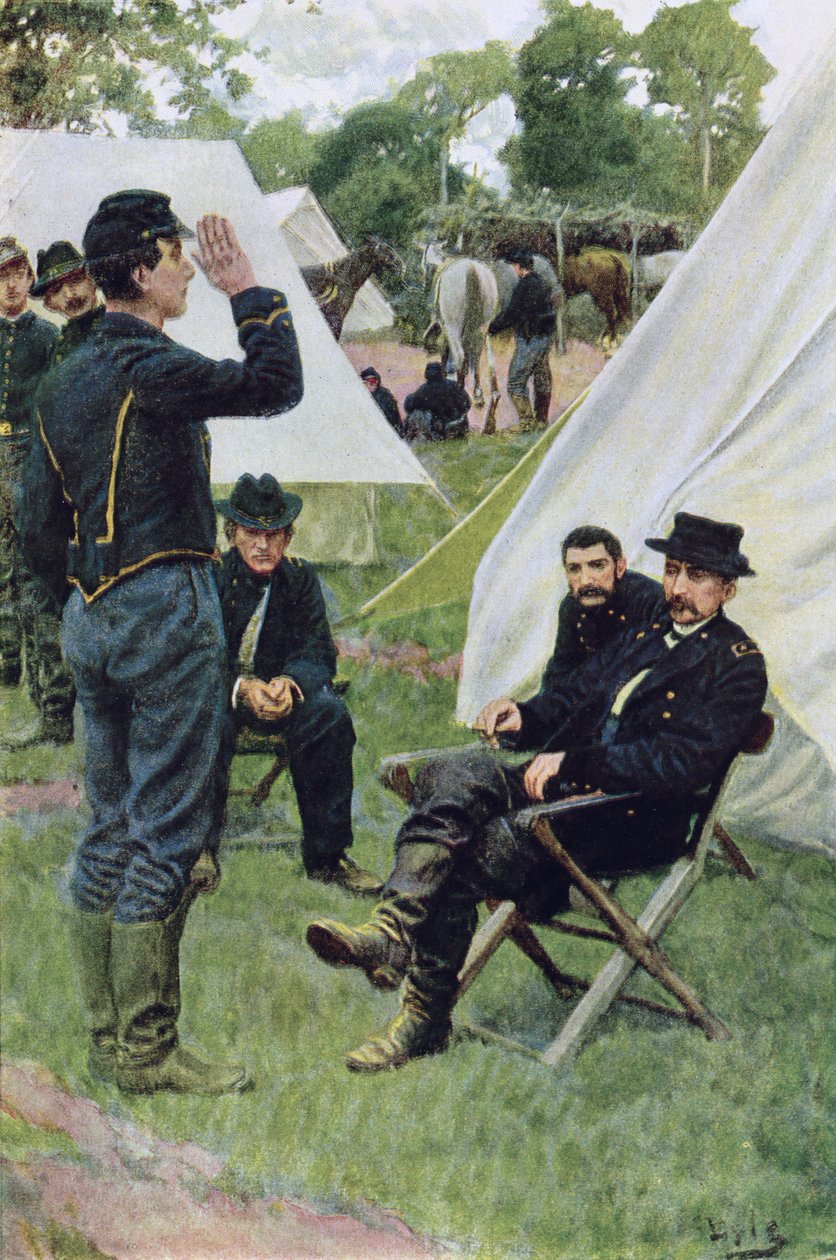 Primera entrevista de Sheridan con Rowand, ilustración de 