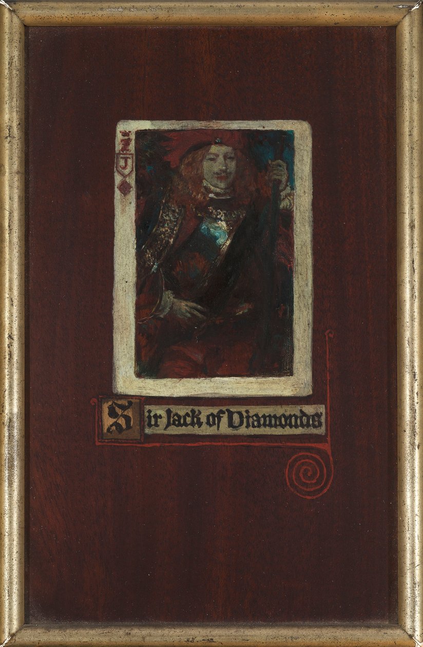 Sir Jack of Diamonds (óleo sobre tabla) de Howard Pyle