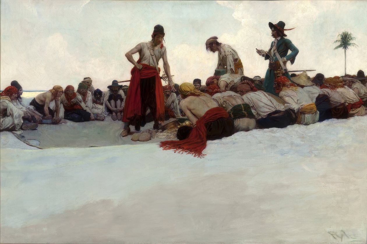 Así se repartió el tesoro de Howard Pyle