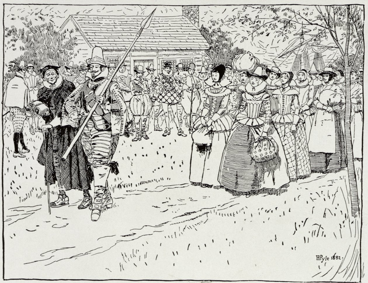 La llegada de las jóvenes a Jamestown, 1621, de Harper