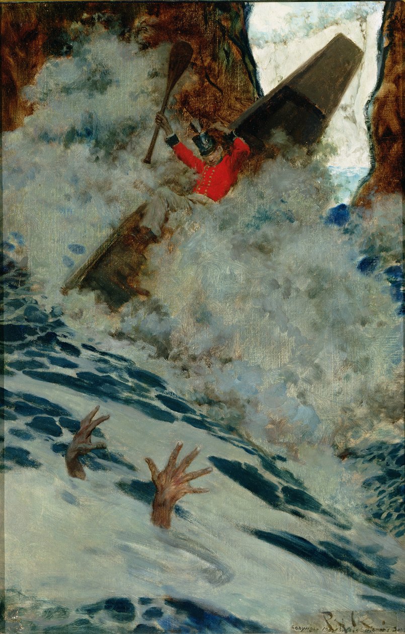 El barco y yo pasamos por él a toda prisa, de "Simbad en Burrator", de Arthur Quiller-Couch (1863-1944), publicado en Scribner